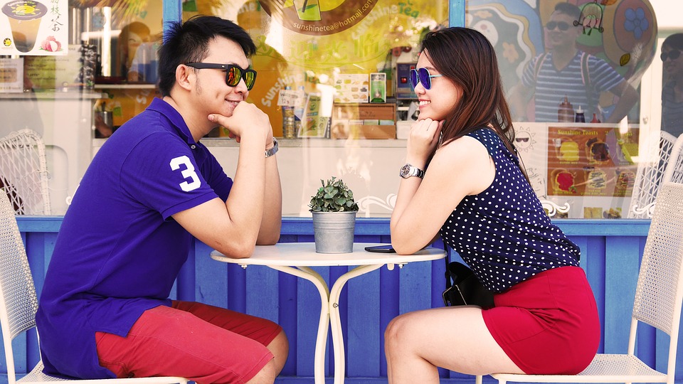 couple looking at each other